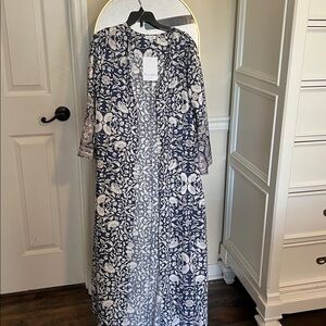 Love, Fire Navy and Cream Floral Kimono